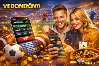 Pariskunta asettaa vedonlyöntiä mobiilissa urheilutapahtuman aikana